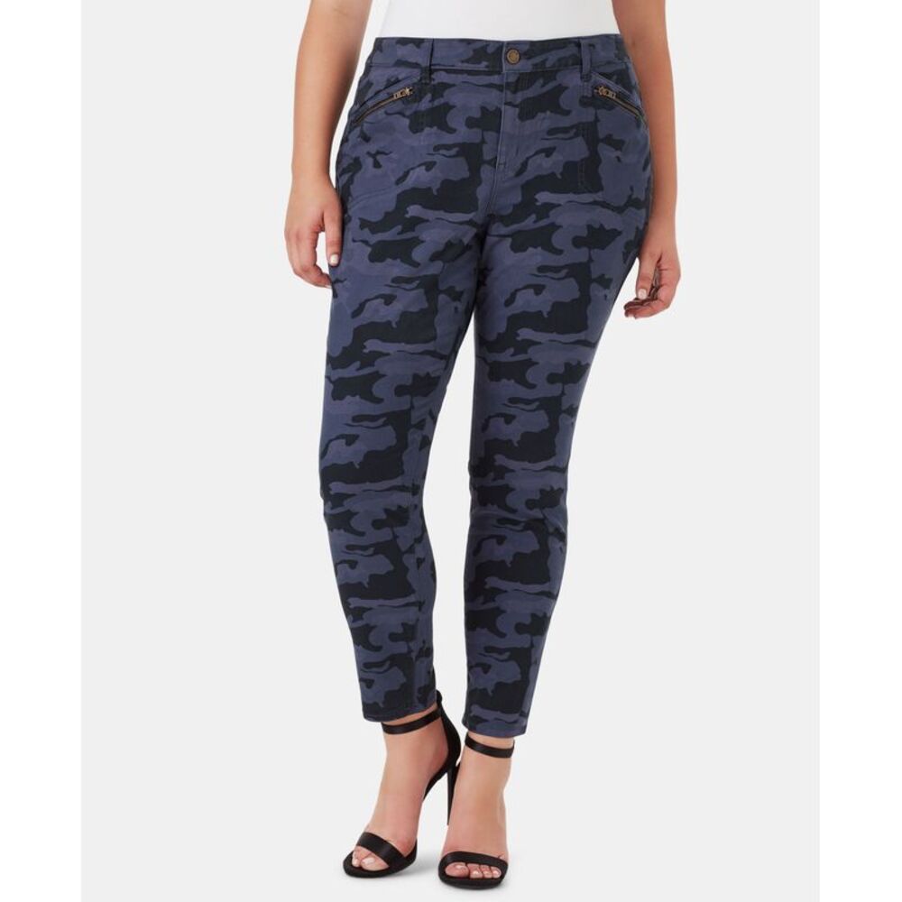 Plus Size Camo-Print Cargo Pants Purple Nightsky Camo 20